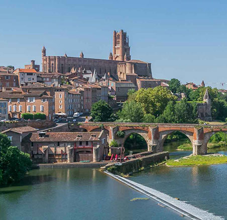 The town of Gaillac, near our campsite, Le Chêne Vert, in Tarn