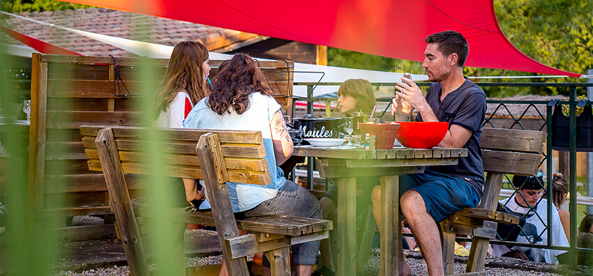 Our campsite restaurant is ideal for families,